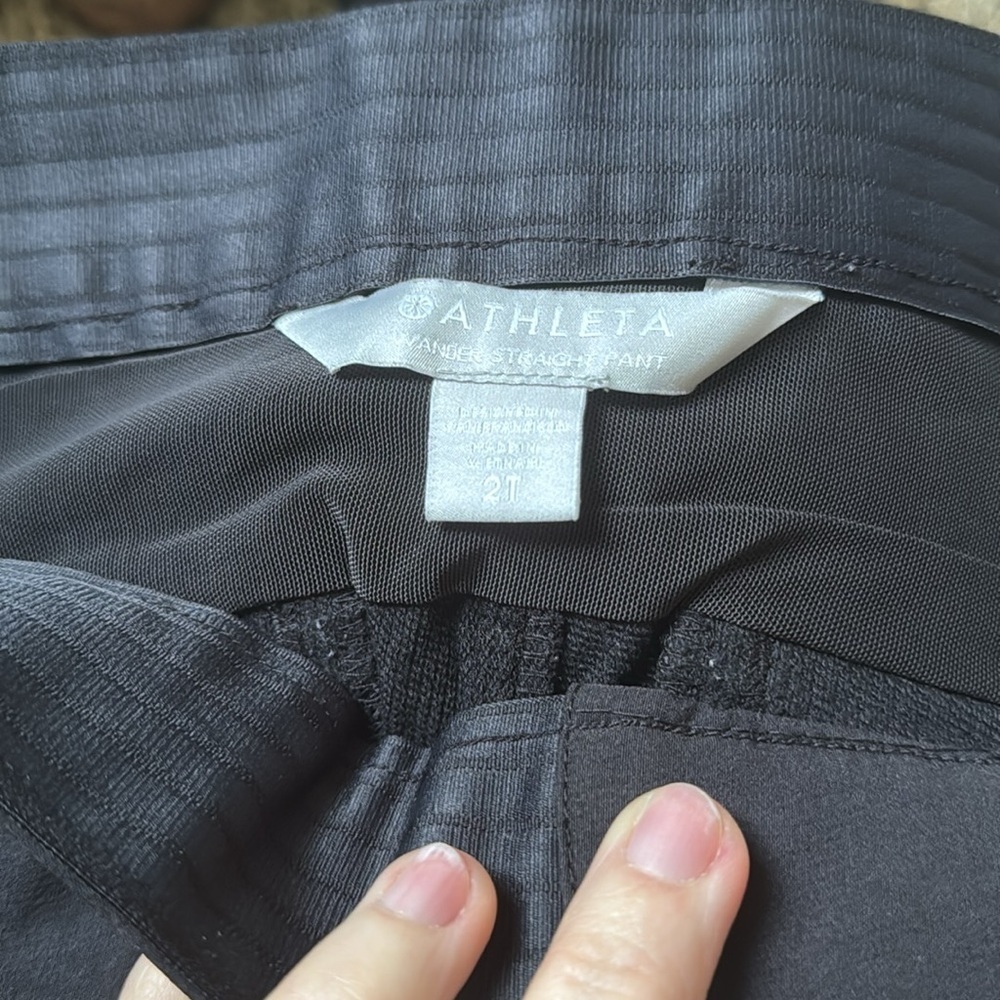 Athleta Hiking Nylon Pants Size 2 Tall with drawstring hem and zip pockets - Picture 6 of 6